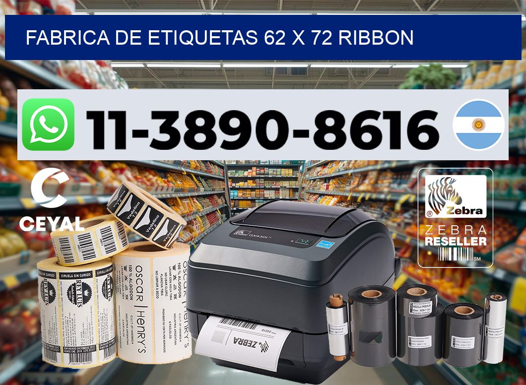 fabrica de etiquetas 62 x 72 ribbon