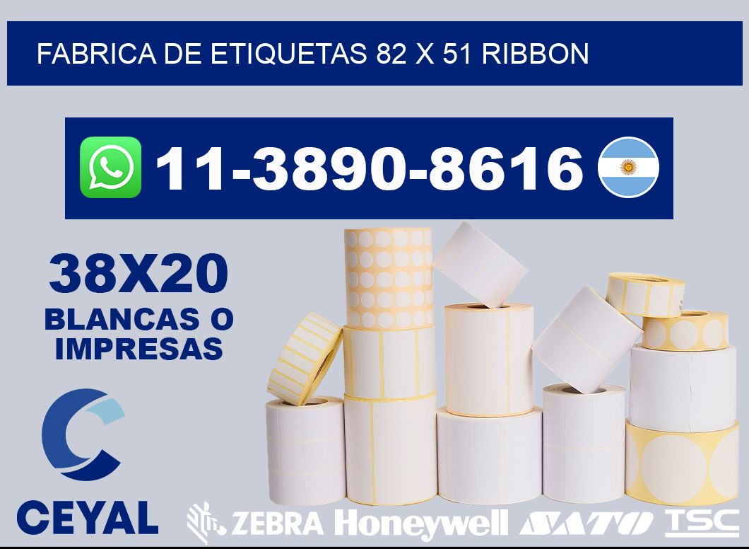 fabrica de etiquetas 82 x 51 ribbon