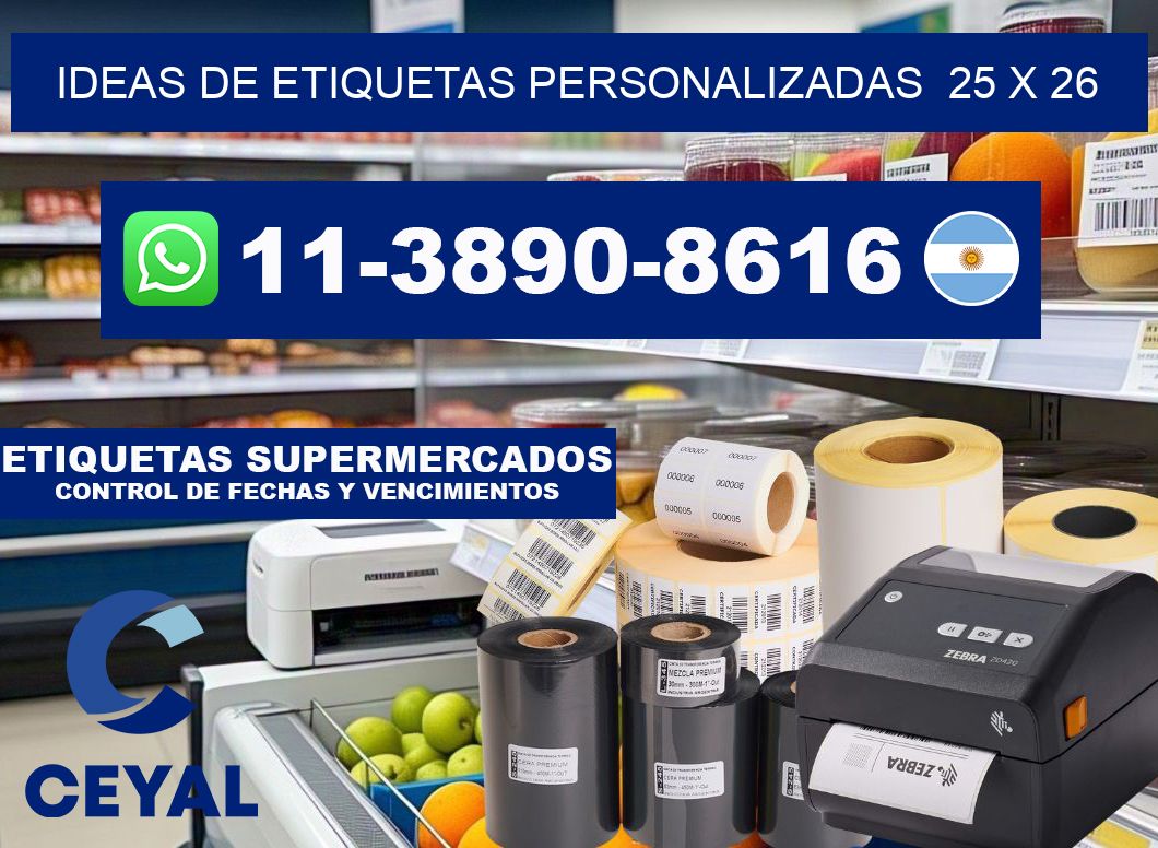ideas de etiquetas personalizadas  25 x 26