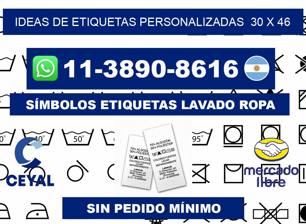 ideas de etiquetas personalizadas  30 x 46