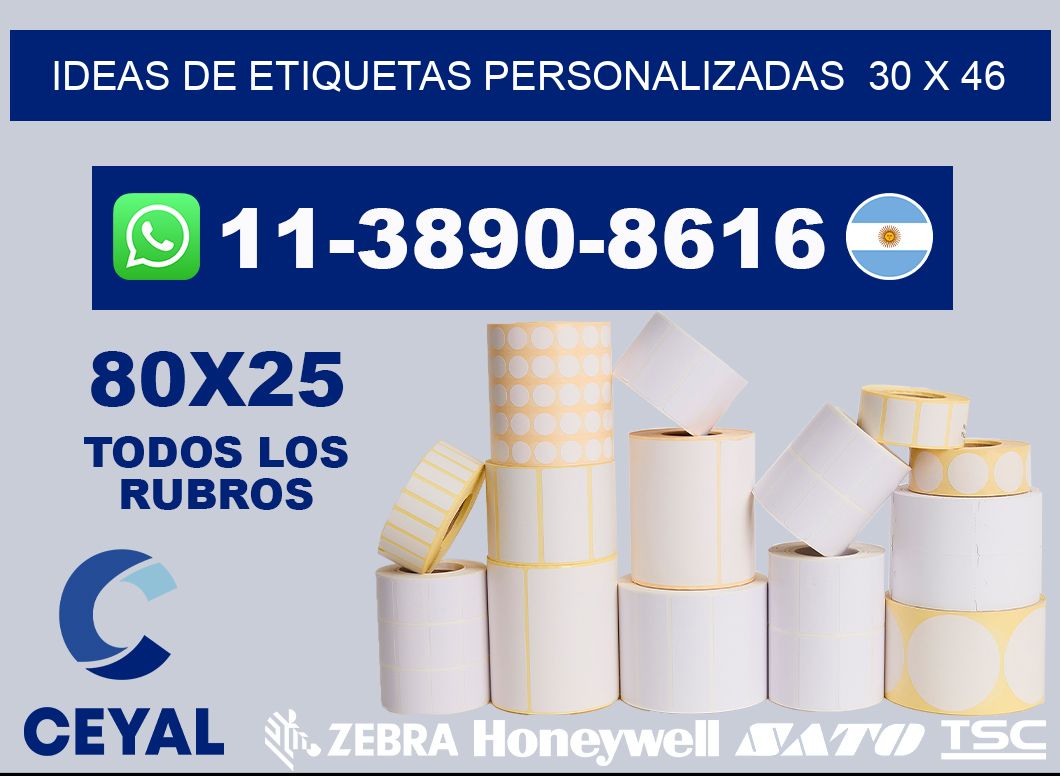 ideas de etiquetas personalizadas  30 x 46