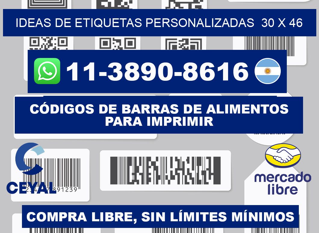 ideas de etiquetas personalizadas  30 x 46