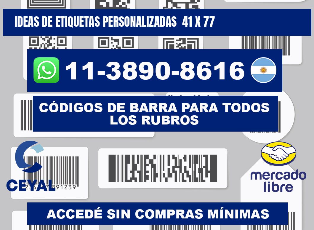 ideas de etiquetas personalizadas  41 x 77