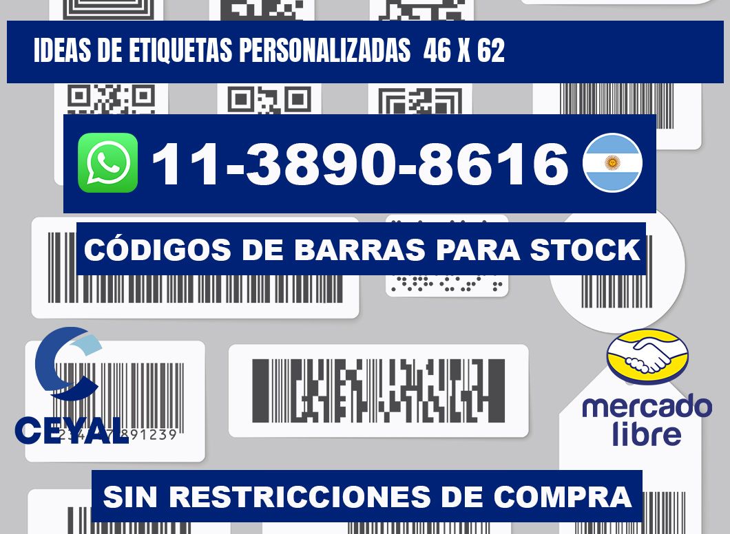 ideas de etiquetas personalizadas  46 x 62
