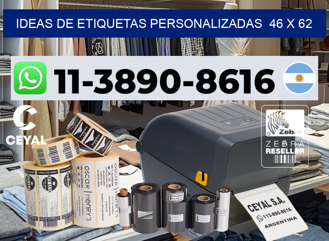 ideas de etiquetas personalizadas  46 x 62
