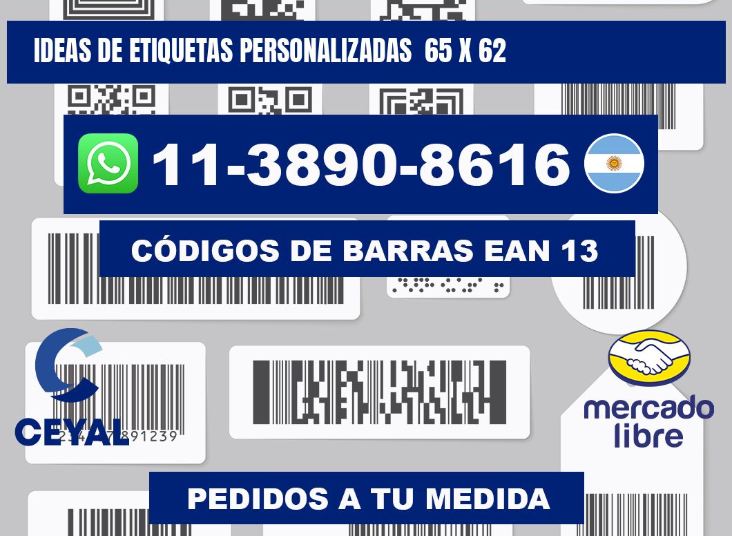ideas de etiquetas personalizadas  65 x 62