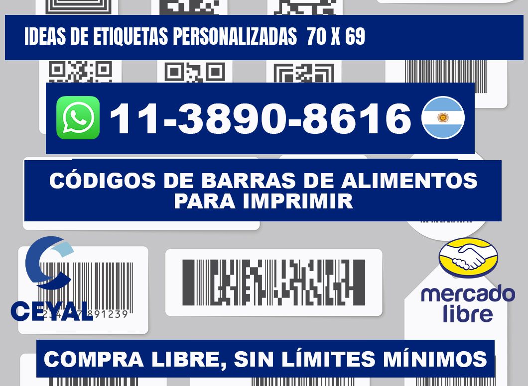 ideas de etiquetas personalizadas  70 x 69