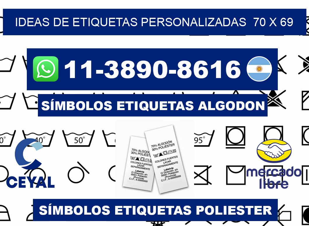 ideas de etiquetas personalizadas  70 x 69