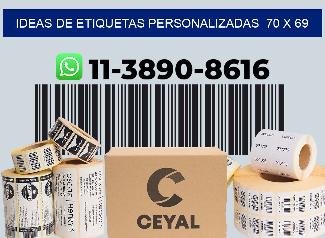 ideas de etiquetas personalizadas  70 x 69