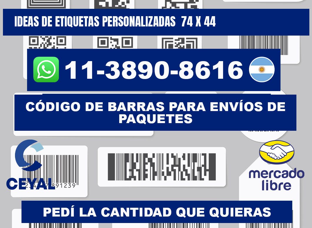 ideas de etiquetas personalizadas  74 x 44