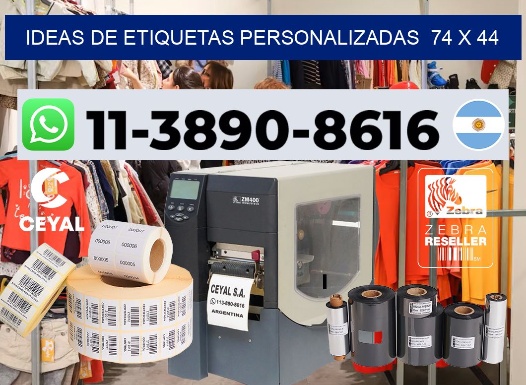 ideas de etiquetas personalizadas  74 x 44