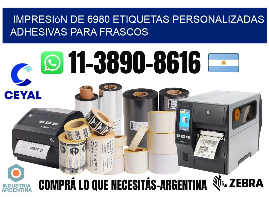 impresión de 6980 etiquetas personalizadas adhesivas para frascos