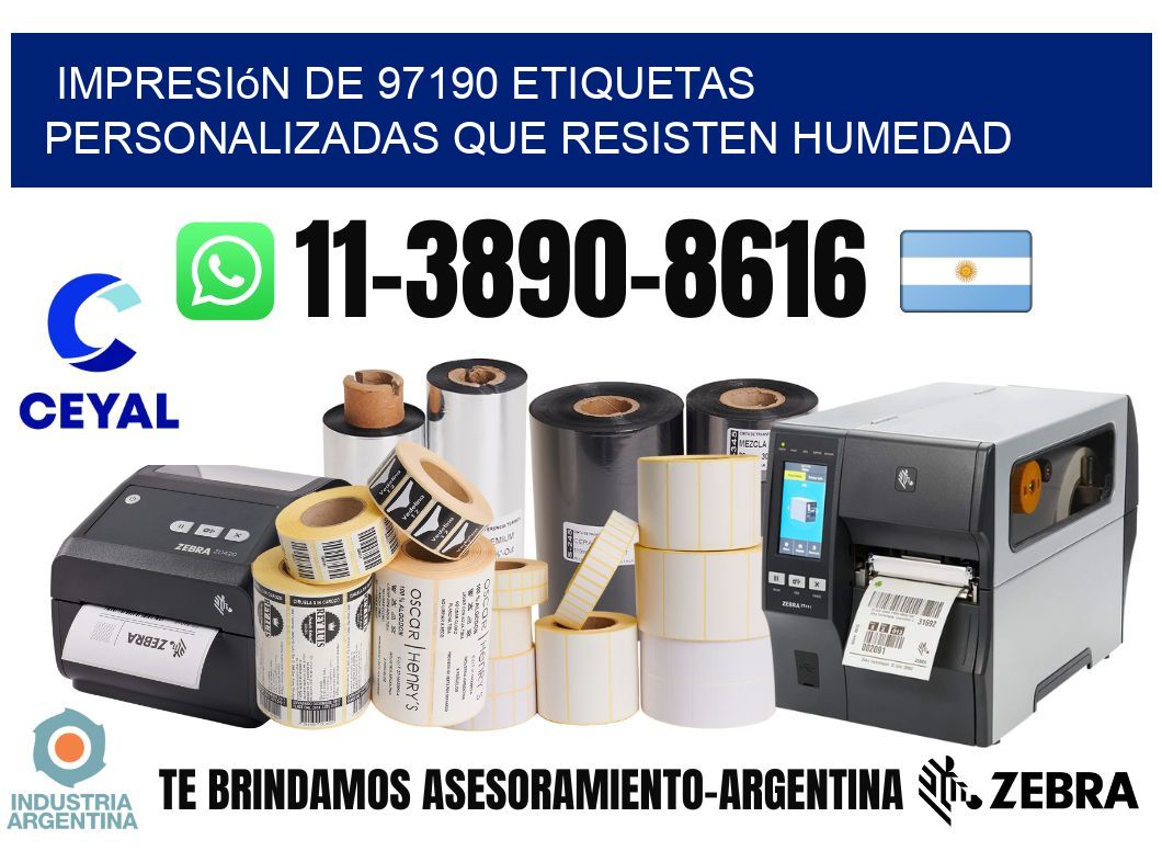 impresión de 97190 etiquetas personalizadas que resisten humedad