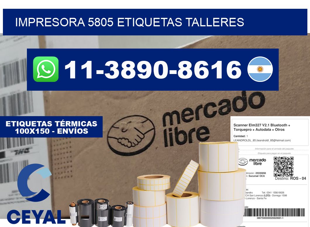 impresora 5805 etiquetas talleres