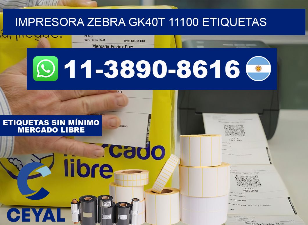 impresora zebra gk40t 11100 etiquetas