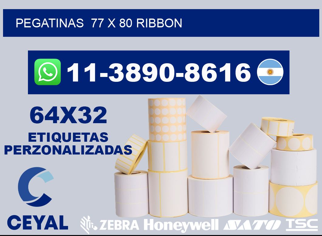 pegatinas  77 x 80 ribbon