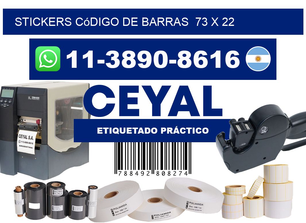 stickers código de barras  73 x 22