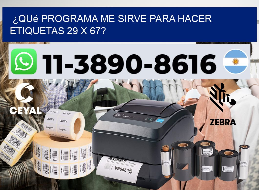 ¿Qué programa me sirve para hacer etiquetas 29 x 67?