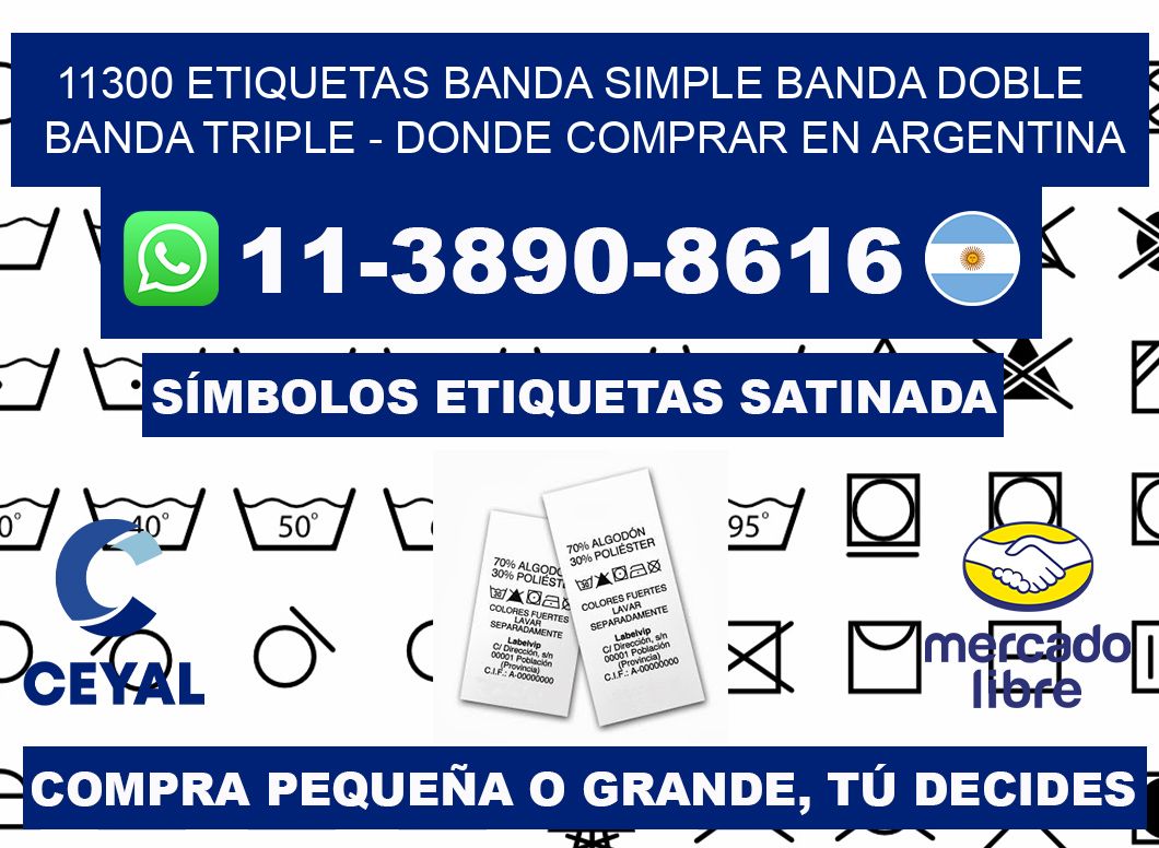 11300 etiquetas banda simple banda doble banda triple - Donde Comprar en Argentina