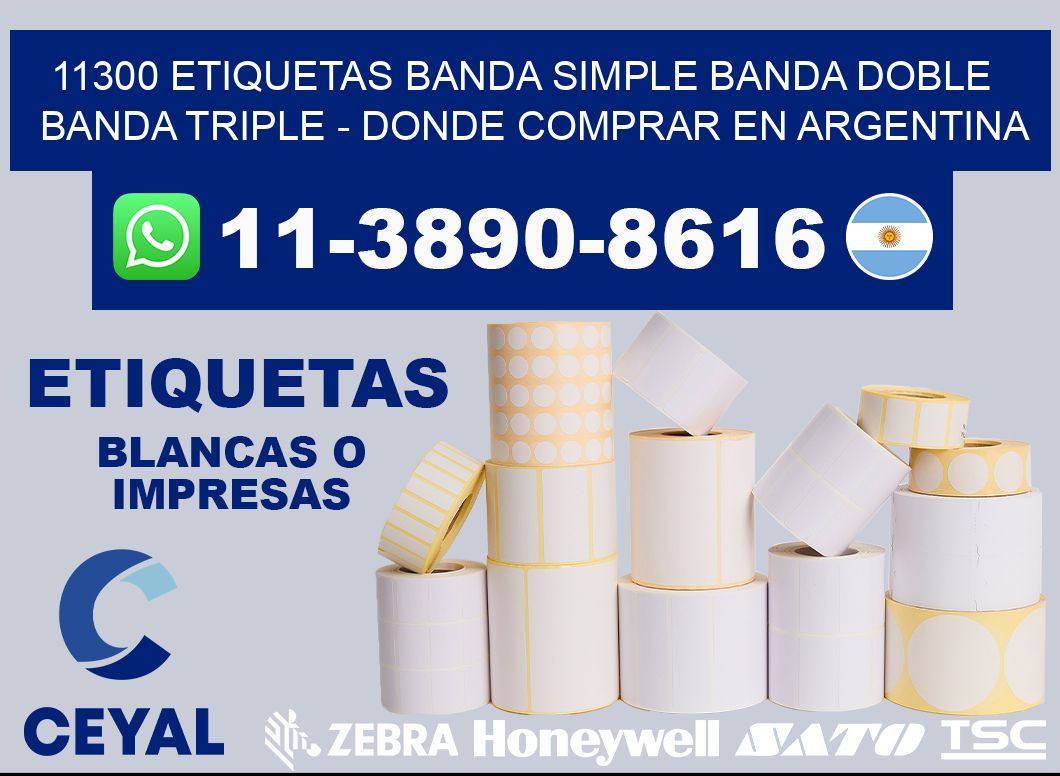 11300 etiquetas banda simple banda doble banda triple - Donde Comprar en Argentina