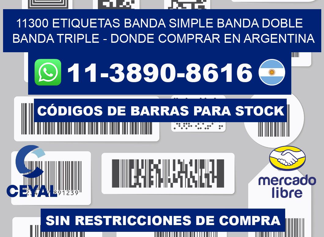 11300 etiquetas banda simple banda doble banda triple - Donde Comprar en Argentina