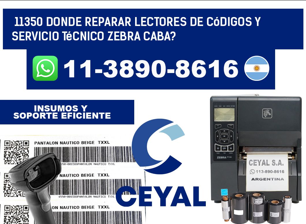 11350 donde reparar Lectores de Códigos y Servicio Técnico zebra Caba?