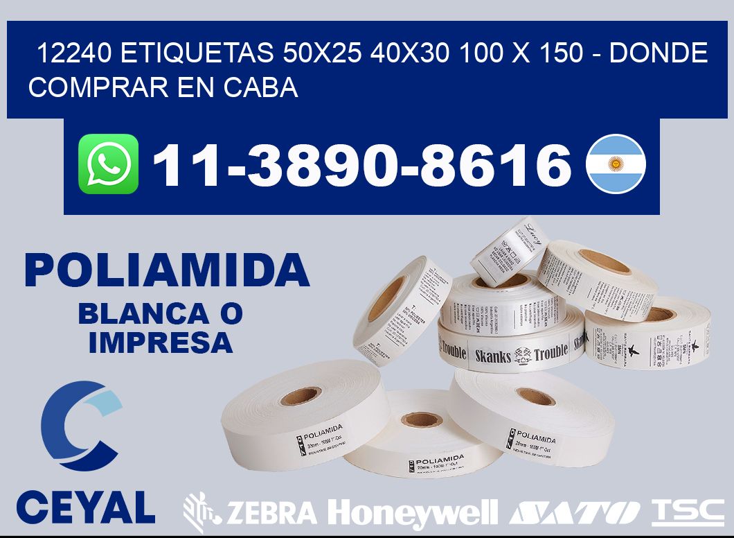 12240 etiquetas 50x25 40x30 100 x 150 - Donde Comprar en Caba