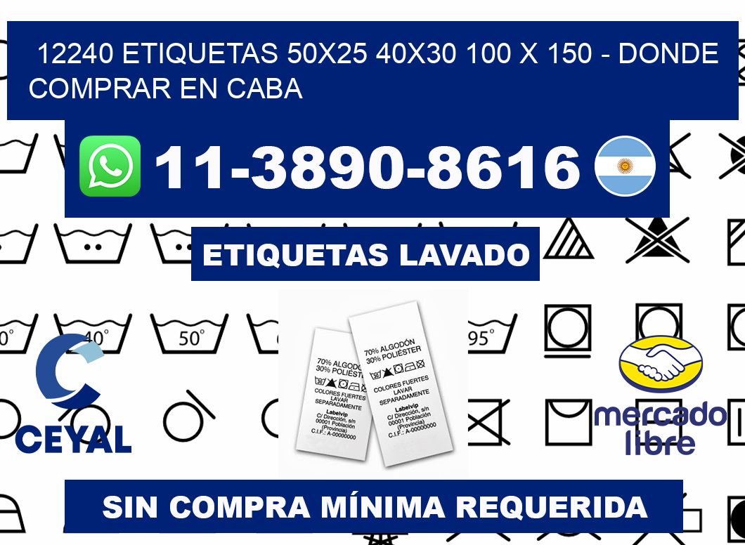 12240 etiquetas 50x25 40x30 100 x 150 - Donde Comprar en Caba