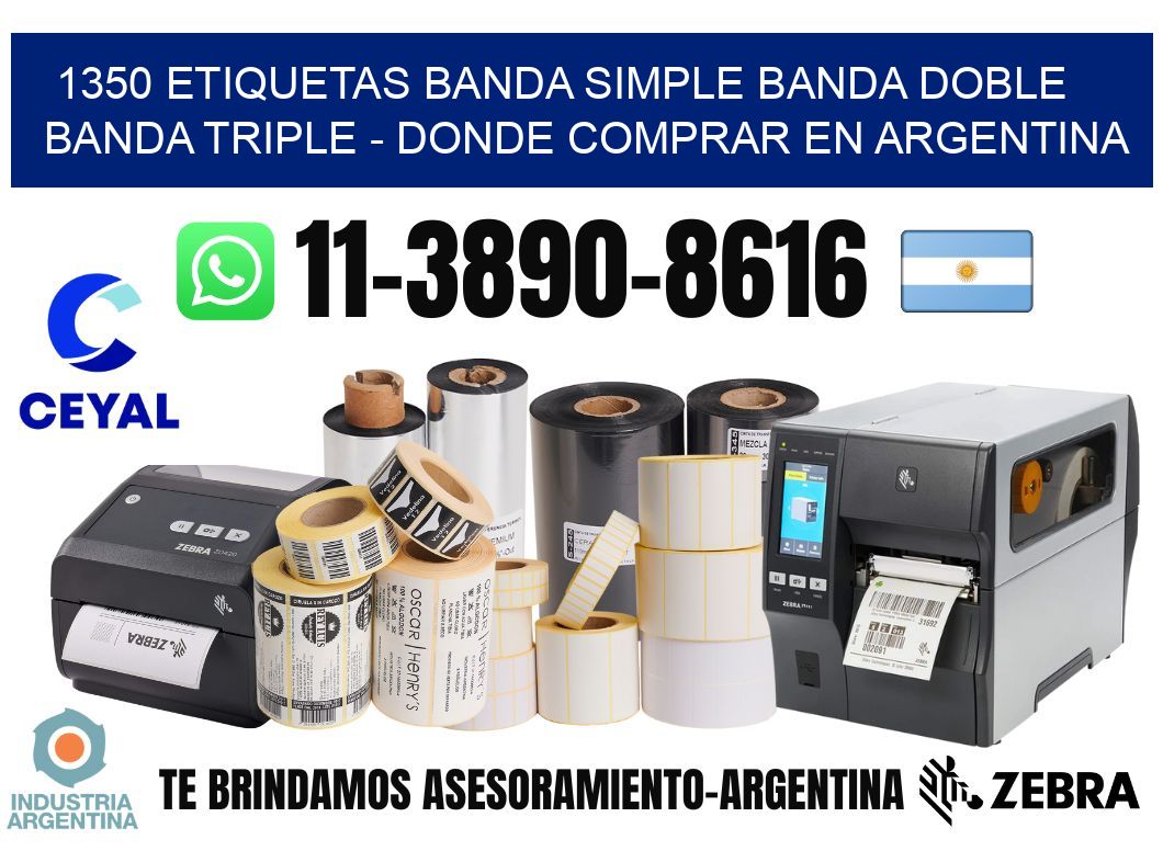 1350 etiquetas banda simple banda doble banda triple - Donde Comprar en Argentina
