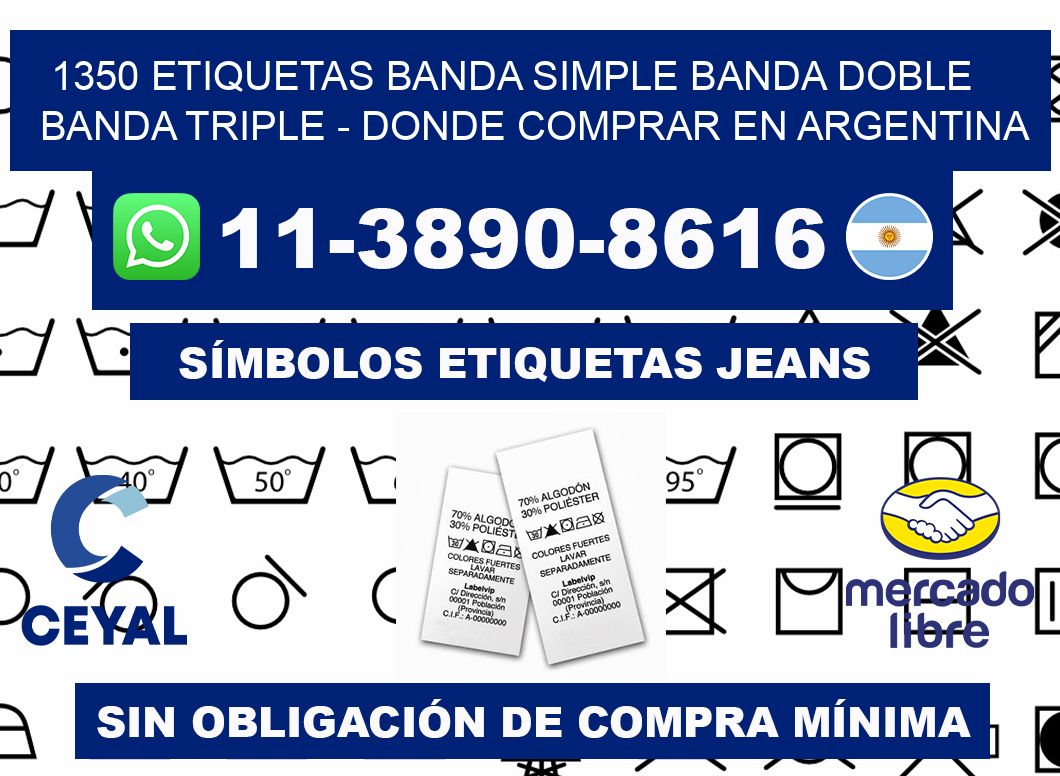 1350 etiquetas banda simple banda doble banda triple - Donde Comprar en Argentina