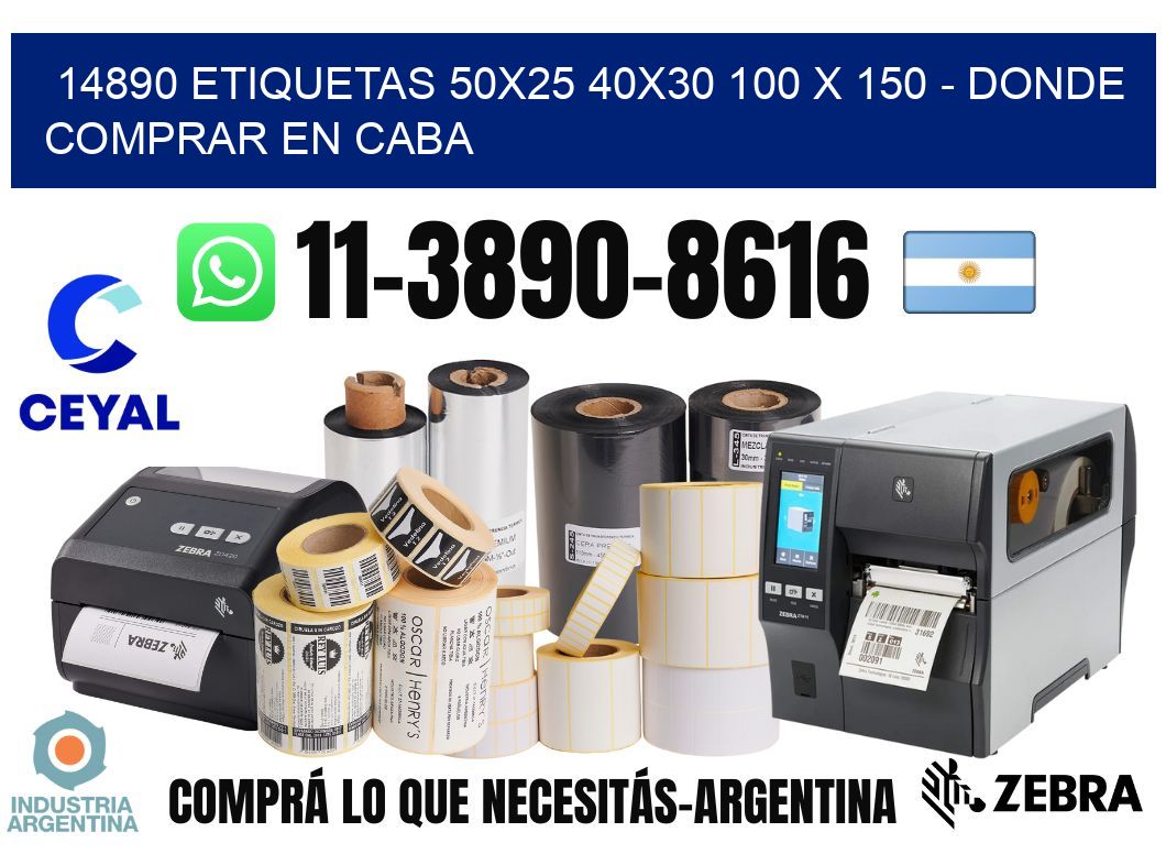 14890 etiquetas 50x25 40x30 100 x 150 - Donde Comprar en Caba