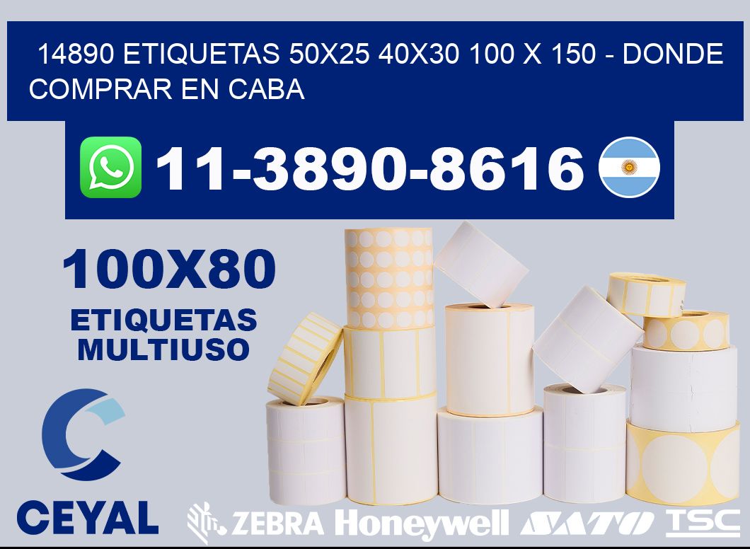 14890 etiquetas 50x25 40x30 100 x 150 - Donde Comprar en Caba