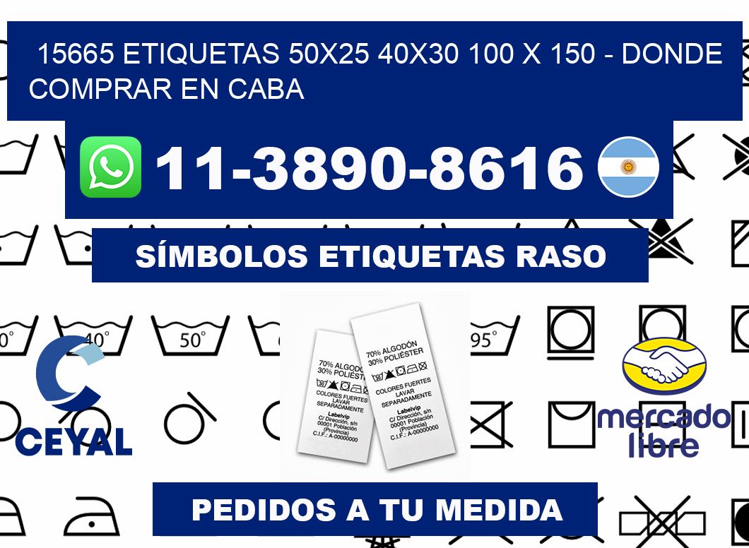 15665 etiquetas 50x25 40x30 100 x 150 - Donde Comprar en Caba