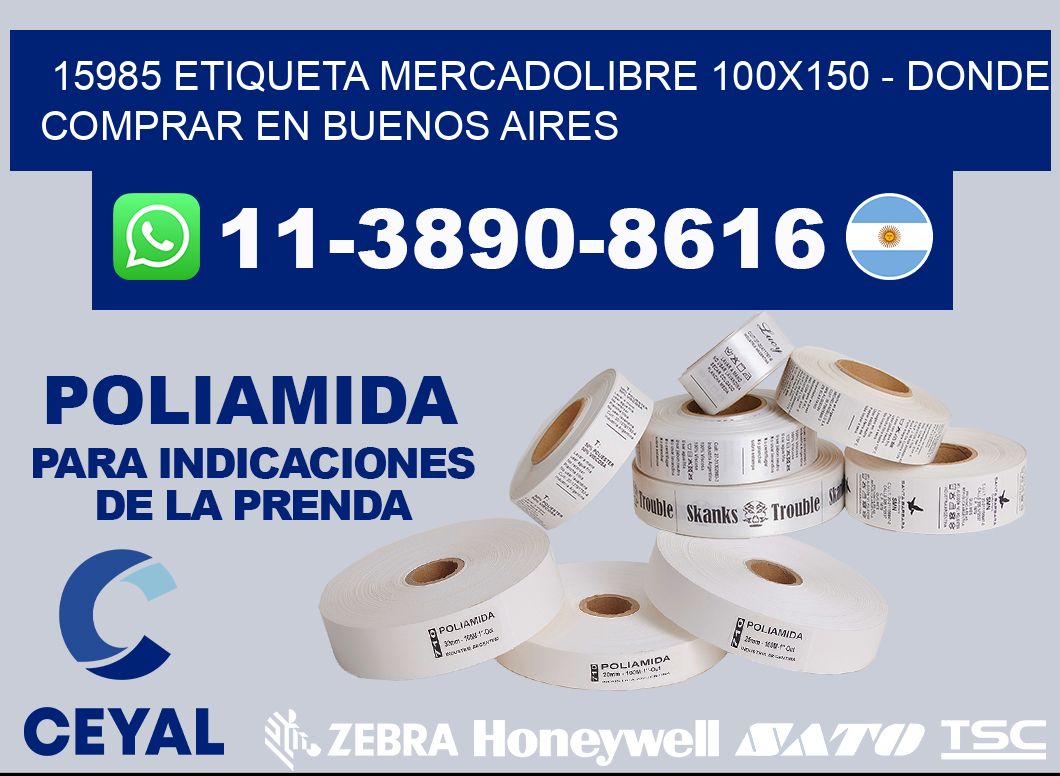 15985 etiqueta MercadoLibre 100x150 - Donde Comprar en Buenos Aires