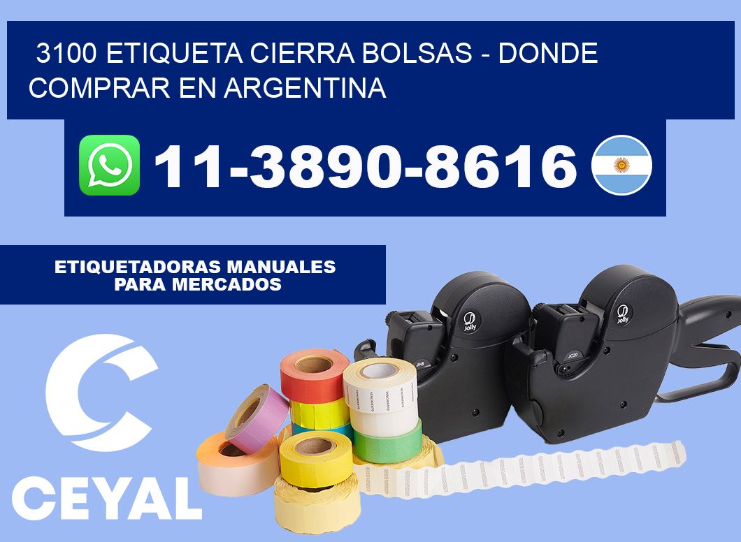 3100 etiqueta Cierra Bolsas - Donde Comprar en Argentina