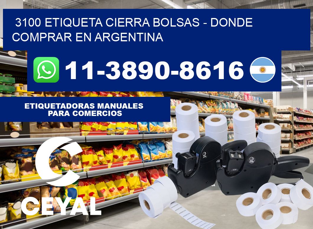 3100 etiqueta Cierra Bolsas - Donde Comprar en Argentina