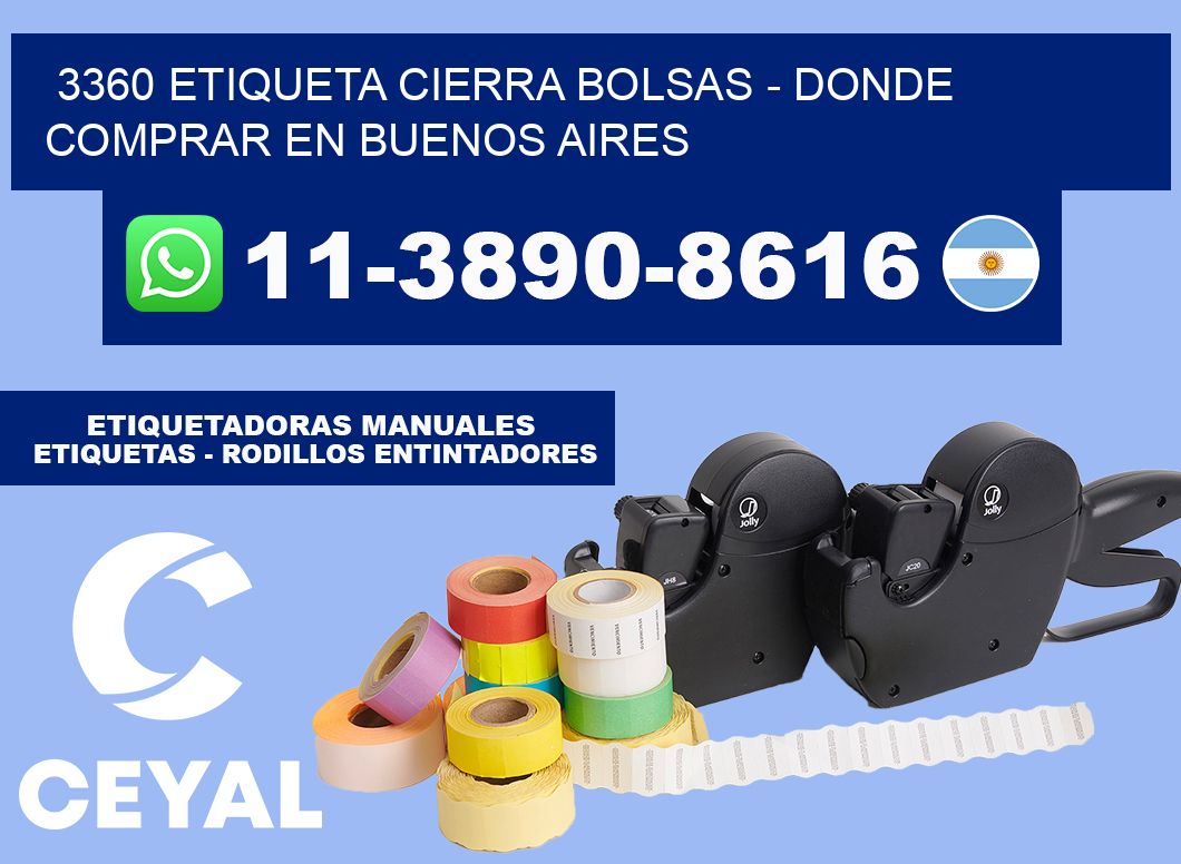 3360 etiqueta Cierra Bolsas - Donde Comprar en Buenos Aires