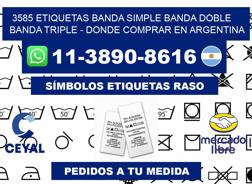 3585 etiquetas banda simple banda doble banda triple - Donde Comprar en Argentina