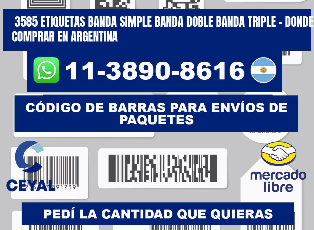 3585 etiquetas banda simple banda doble banda triple - Donde Comprar en Argentina