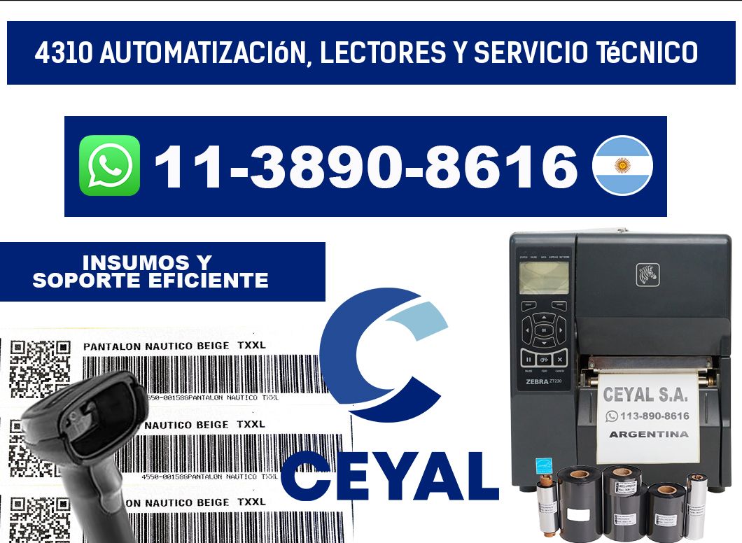 4310 Automatización, Lectores y Servicio Técnico