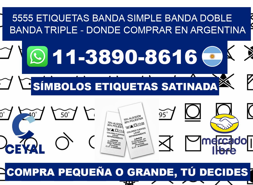 5555 etiquetas banda simple banda doble banda triple - Donde Comprar en Argentina