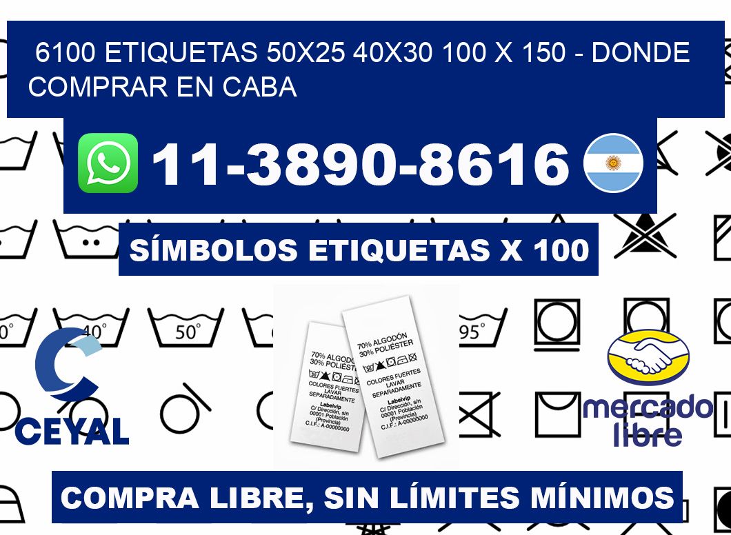 6100 etiquetas 50x25 40x30 100 x 150 - Donde Comprar en Caba