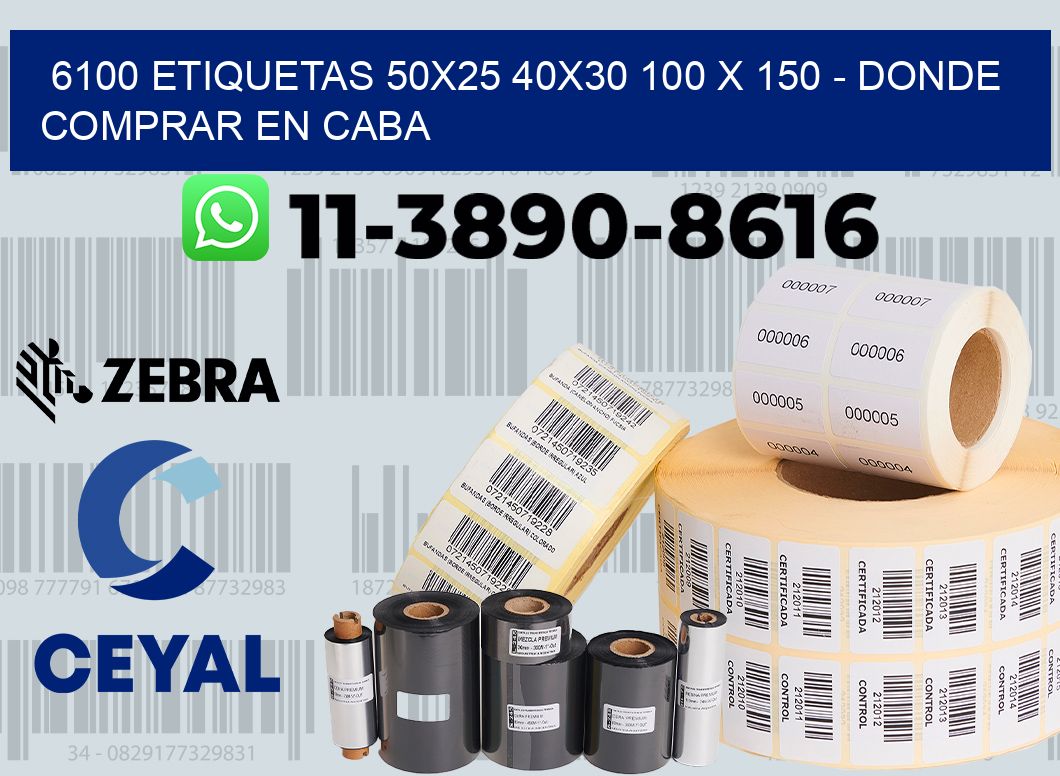 6100 etiquetas 50x25 40x30 100 x 150 - Donde Comprar en Caba