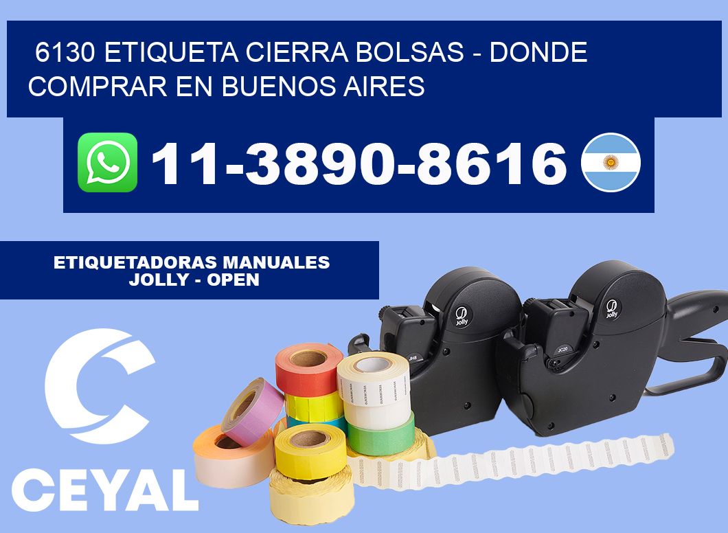 6130 etiqueta Cierra Bolsas - Donde Comprar en Buenos Aires