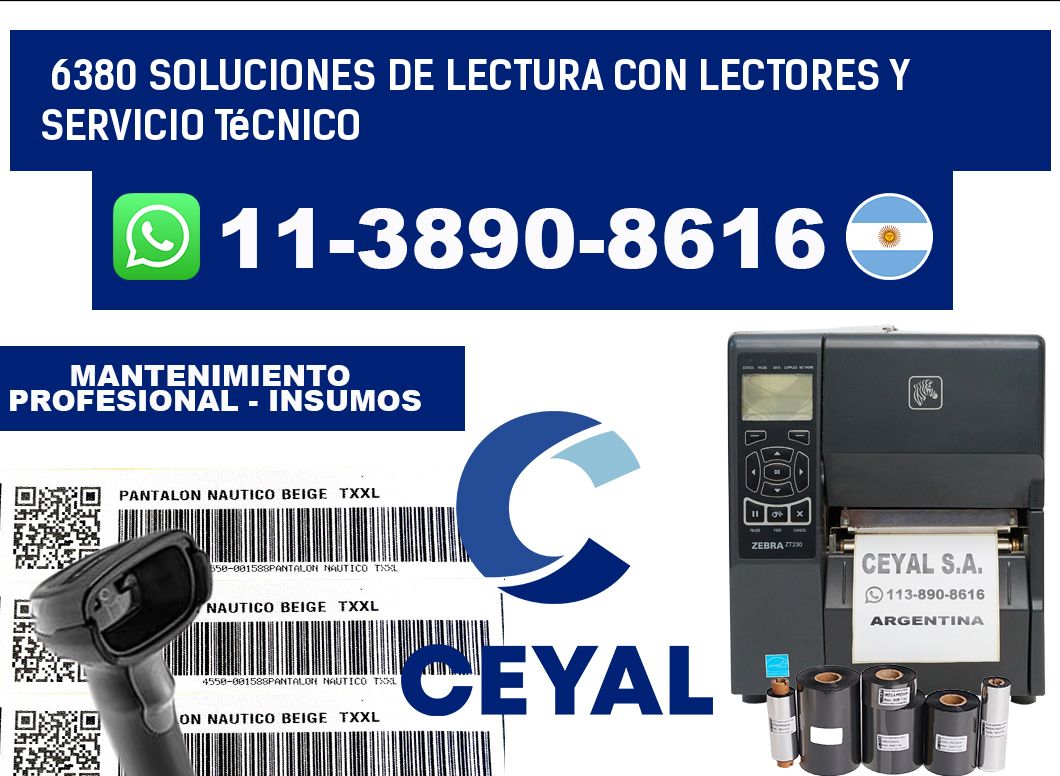 6380 Soluciones de lectura con lectores y Servicio Técnico