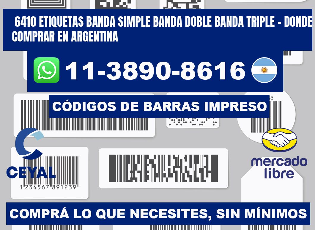 6410 etiquetas banda simple banda doble banda triple - Donde Comprar en Argentina