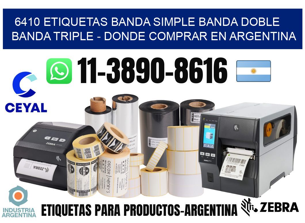 6410 etiquetas banda simple banda doble banda triple - Donde Comprar en Argentina