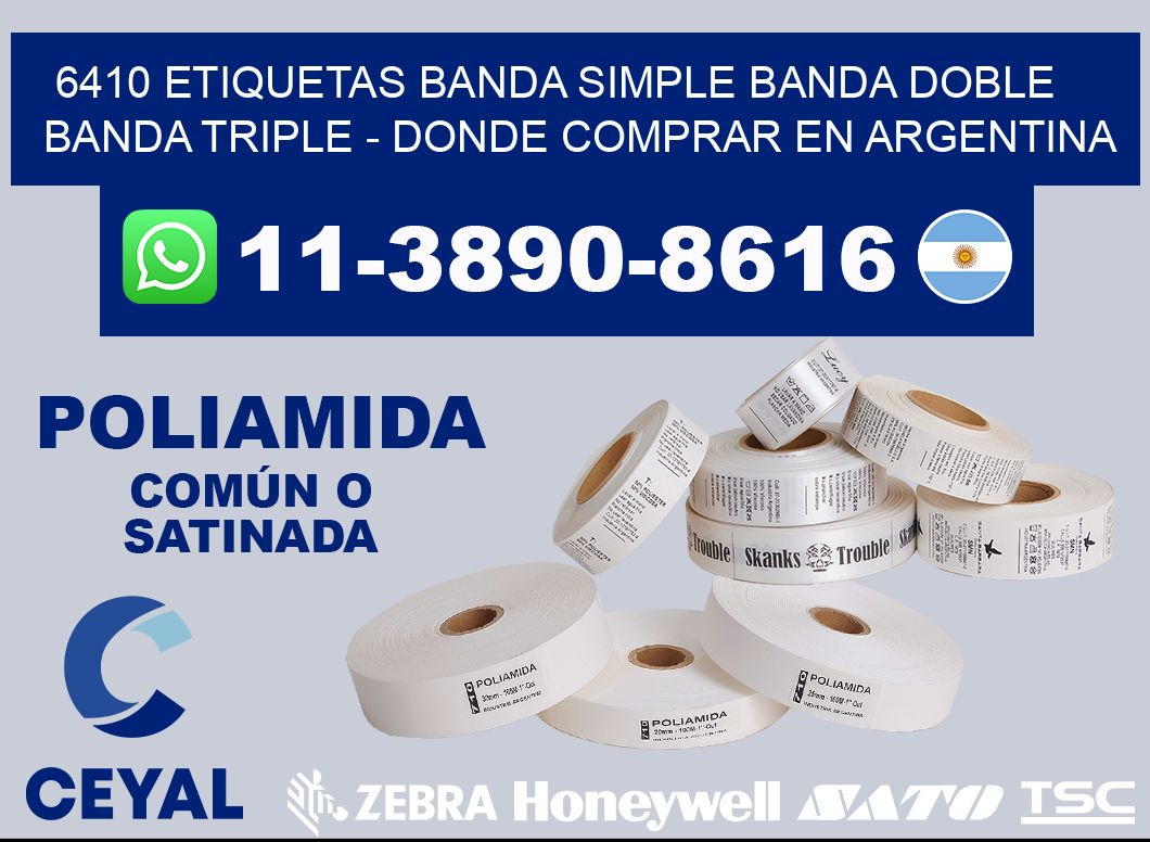 6410 etiquetas banda simple banda doble banda triple - Donde Comprar en Argentina