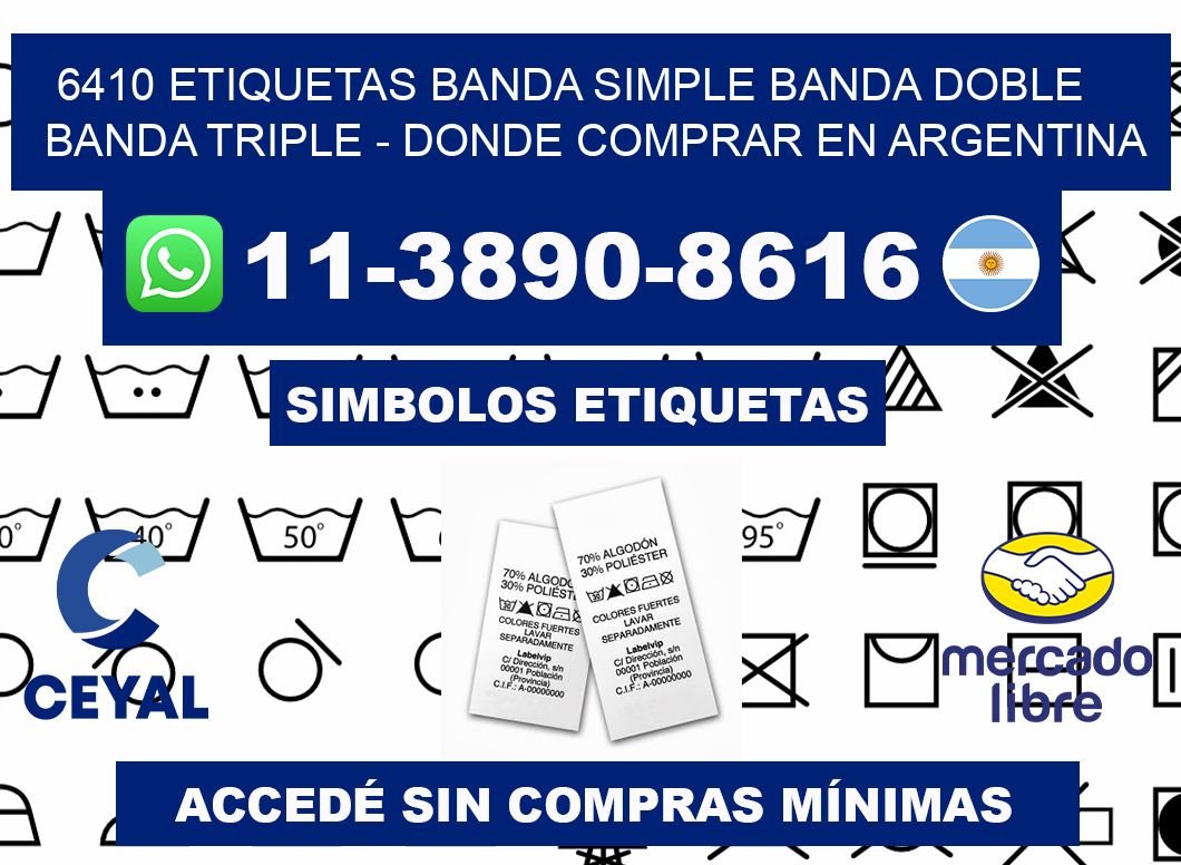 6410 etiquetas banda simple banda doble banda triple - Donde Comprar en Argentina
