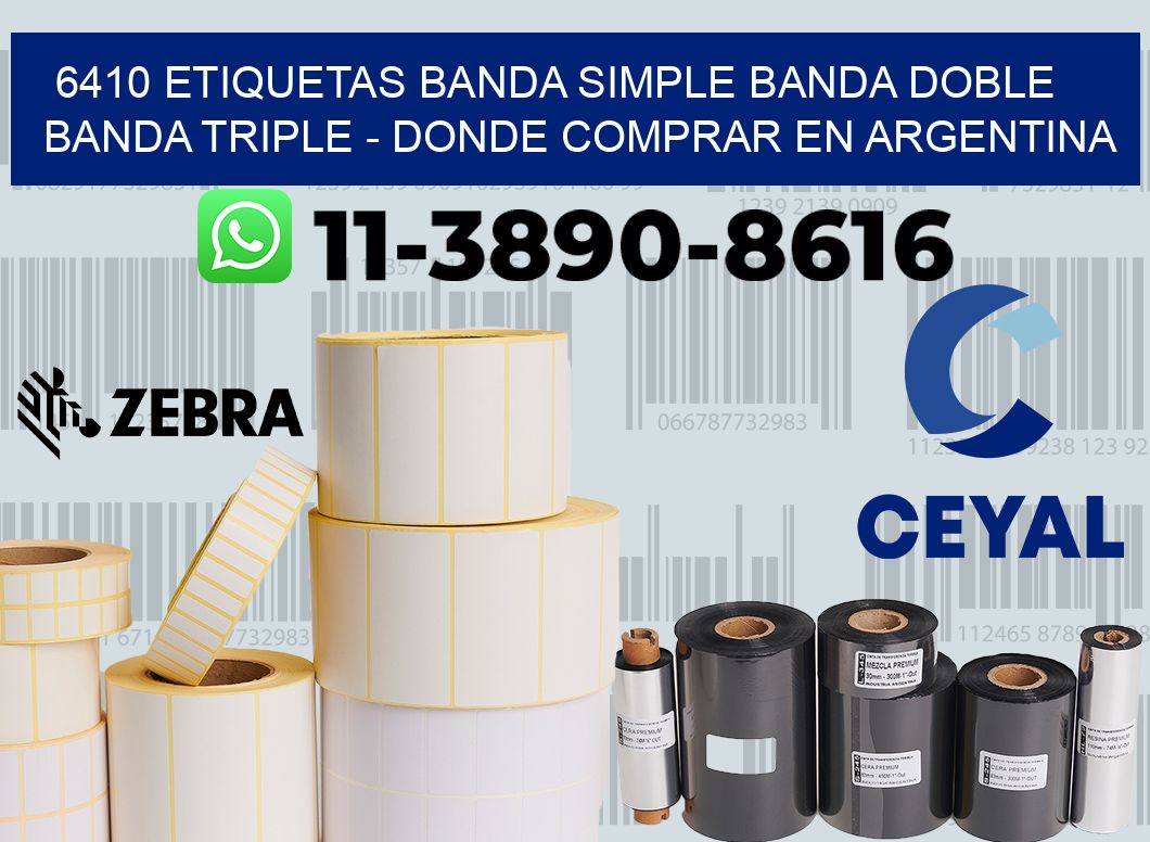 6410 etiquetas banda simple banda doble banda triple - Donde Comprar en Argentina